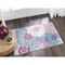 Homeroots 2 x 3 ft. Gray & Pink Tropical Flower Scatter Area Rug 385421 - alternate 7